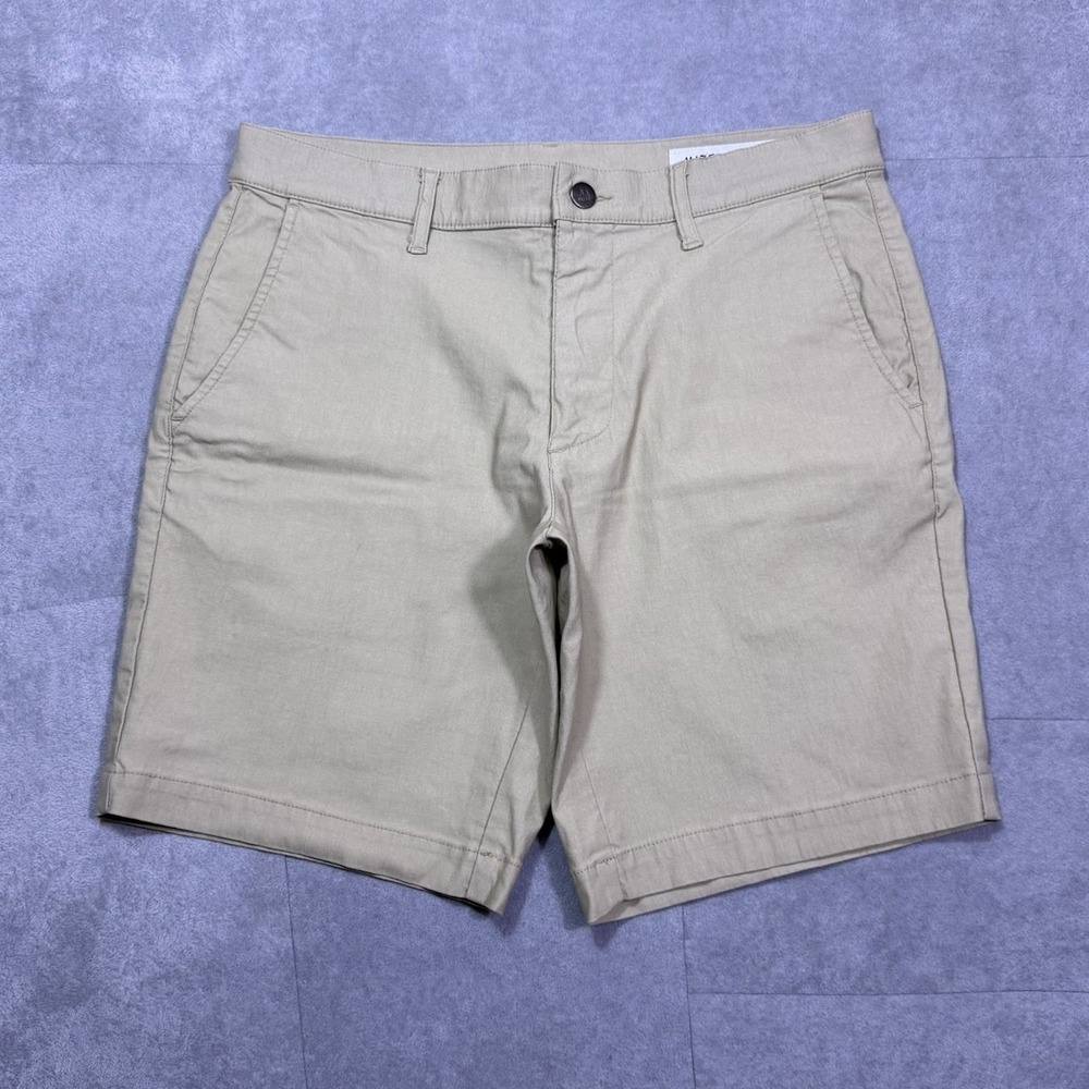 Mizzen+Main Shorts Mens 30 Beige Performance Chino Normcore Athleisure Made USA
